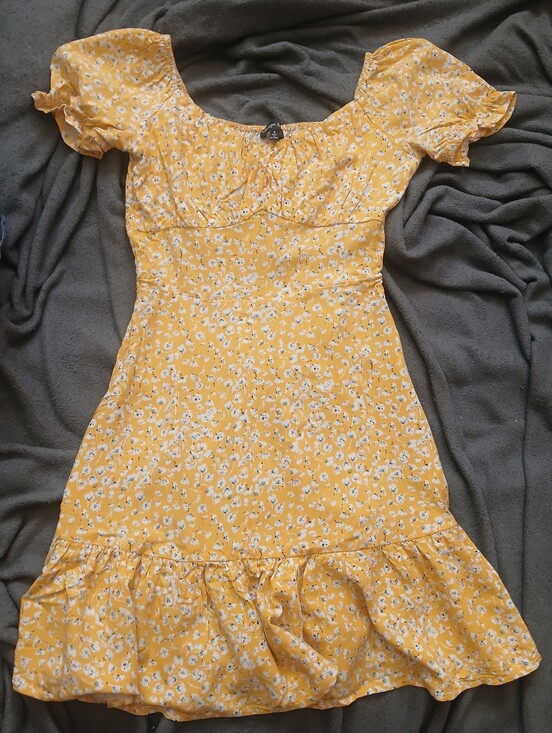 Larsyn and Lily Dresses & Skirts - Yellow Floral Puff Sleeve Summer Dress